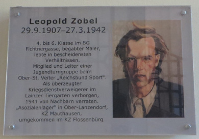 Gedenktafel Leopold Zobel, 1130 Fichtnergasse 15.jpg