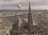 Vogelschau, Wien aus dem Luftballon gesehen, Jakob Alt (1847)