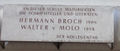 Gedenktafel Hermann Broch und Walter von Molo, Lise Meitner Realgymnasium, 1010 Schottenbastei 7-9