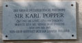 Gedenktafel Wohnhaus Karl Popper, 1130 Anton Langer Gasse 46
