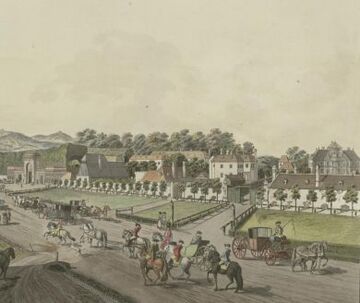 Augartentor und Palais Leeb (später Augartenpalais, ganz rechts) nach <!--LINK'" 0:1-->, um 1780