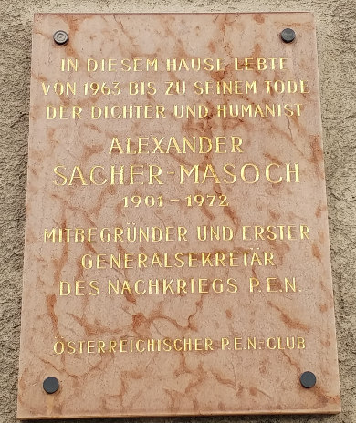 Gedenktafel Alexander Sacher-Masoch, 1150 Alliogasse 21.jpg