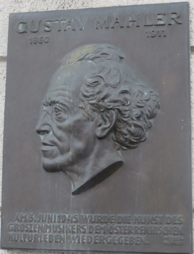Gedenktafel Gustav Mahler, Konzerthaus, 1030 Lothringerstraße 20.JPG
