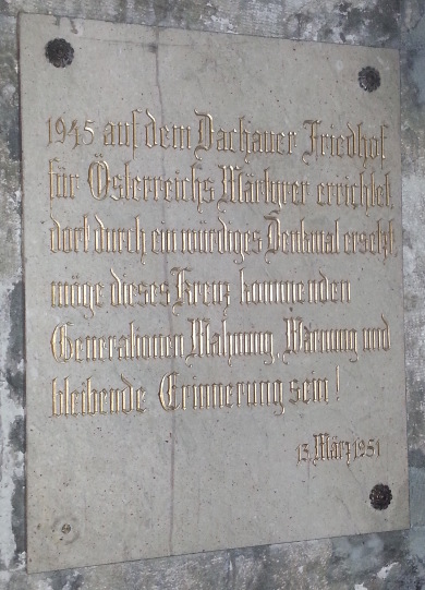 Gedenktafel für österreichische Todesopfer im KZ Dachau, 1010 Michaelerkirche.jpg