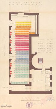 Sitzplan des Kolibri Kinos (1952)