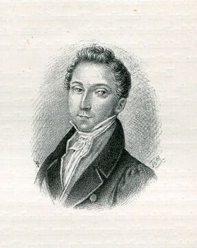 Johann Baptist Wallishausser II. (1791–1831), aus: Anton Mayer, Wiens Buchdrucker-Geschichte, Bd. 2, S. 197