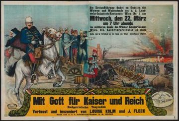 Plakat des Stummfilms "Mit Gott für Kaiser und Reich" (1916)