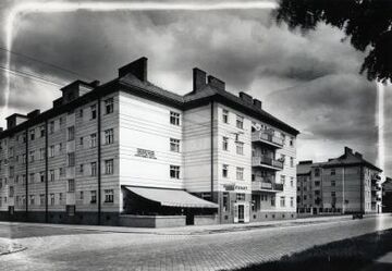Städtische Wohnhausanlage Wienerbergstraße 10: Ecke Wienerbergstraße/ Moosbruggergasse