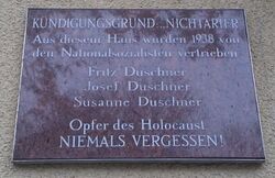 Gedenktafel "Kündigungsgrund Nichtarier", 1110 Lorystraße 38.jpg