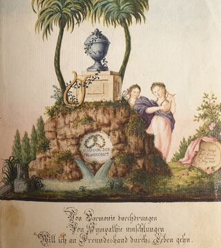 Titelseite aus dem Stammbuch der Maria Theresia Paradis