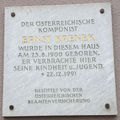 Gedenktafel Ernst Krenek 1180 Argauergasse 3