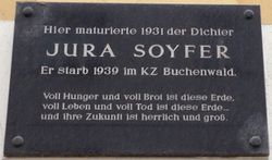 Gedenktafel Jura Soyfer, GRG 3, 1030 Hagenmüllergasse 30.JPG