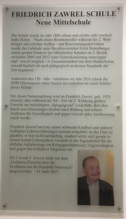 Gedenktafel Friedrich Zawrel, 1030 Hörnesgasse 12.JPG