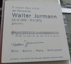 Gedenktafel Walter Jurmann, 1020 Große Stadtgutgasse 7.JPG