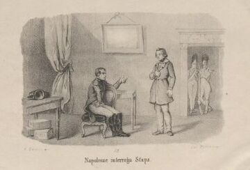 Verhör Friedrich Staps' durch Napoleon, Rekonstruktion der Szene um 1840
