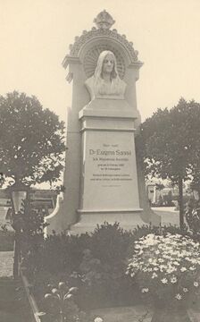 Grabdenkmal für Dr. Eugen Sassi auf dem <!--LINK'" 0:0-->, gestaltet von Alexander Wielemans, Aufnahme um 1910