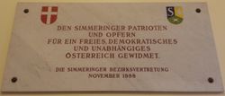 Gedenktafel Simmeringer Patrioten, 1100 Enkplatz 2.jpg