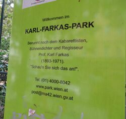 Parkbenennungstafel 1070 Karl Farkas Park.JPG