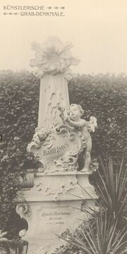 Grabdenkmal für den Architekten Leopold Bartelmus (<!--LINK'" 0:0-->), gestaltet von Friedrich Ohmann, Aufnahme um 1910