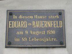Eduard von Bauernfeld Gedenktafel.jpg