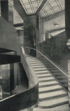 Detail des Stiegenaufgangs, um 1930