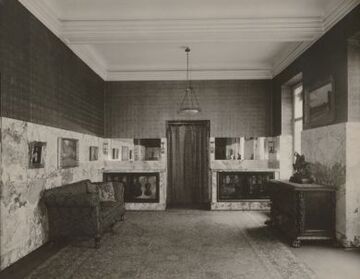 Bellariastraße 4: Saal in der Wohnung von Arthur und Leonie Friedmann, gestaltet von Adolf Loos (um 1930)