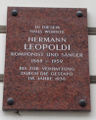 Gedenktafel Wohnhaus Hermann Leopoldi, 1030 Marxergasse 25