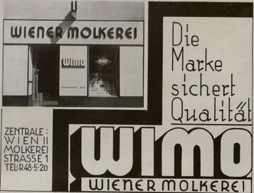 Reklame der Wiener Molkerei, 1933