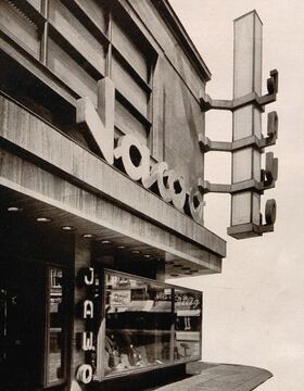 Mariahilfer Straße 91, Portalgestaltung für das Kaufhaus JAWO von Leopold Liebl, 1932