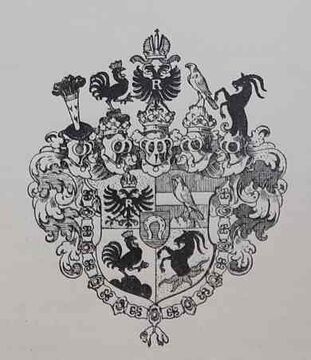 Freiherrliches Wappen des Paul Sixt Trautson