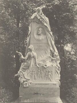 Grabdenkmal für Carl Millöcker, gestaltet von <!--LINK'" 0:0-->, Aufnahme um 1910