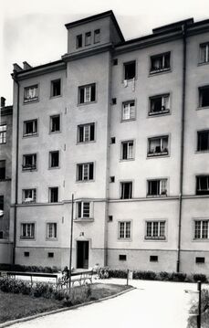Städtisches Wohnhaus Neubeckgasse 4: hofseitige Fassade