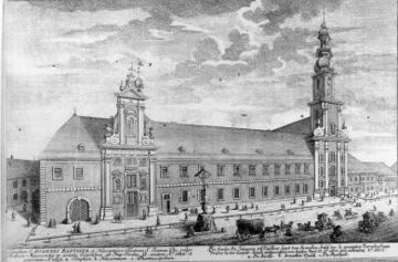 Kloster und Krankenhaus der Barmherzigen Brüder in der Leopoldstadt ca. 1724 (Stich von <!--LINK'" 0:0-->)