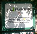Parkbenennungstafel 1050 Willi Frank Park
