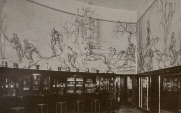 Bar des Palais de danse im Kursalon, eingerichtet 1930 nach Plänen von <!--LINK'" 0:0-->. Die Malereien stammen von Adolf Falkenstein.