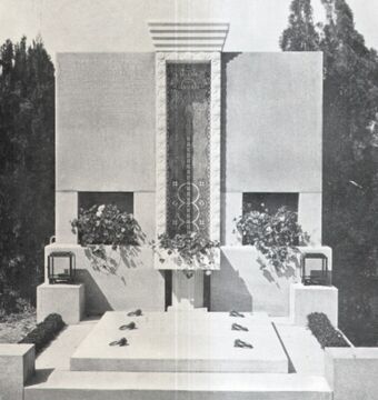 Grabmal der Familie Baier, errichtet nach einem Entwurf von <!--LINK'" 0:0-->, Zustand 1909