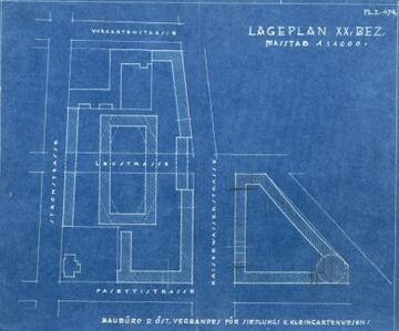 Lageplan von Adolf Loos, 1923