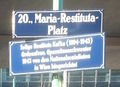 Erläuterungstafel Maria Restituta (Busstation)