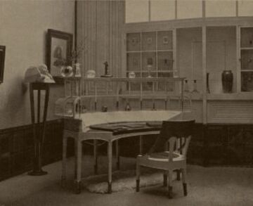 Von Josef Plečnik gestalteter Raum auf der XV. Ausstellung der Secession, 1903