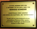 Gedenktafel Reinhold Schneider, 1010 Stubenring 2