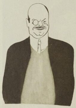 Alexander Roda Roda in einer Karikatur von Albert Weisgerber, um 1930