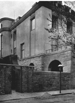 Straßenseitige Ansicht der Villa, Zustand von 1911