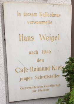 Gedenktafel Hans Weigel 1010 Museumstraße 6.JPG