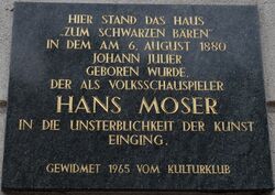 Gedenktafel Hans Moser, 1050 Rechte Wienzeile 93.jpeg