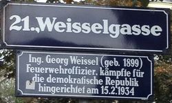 Erläuterungstafel Georg Weissel, 1210 Weisselgasse.JPG