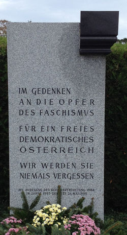 Denkmal Im Gedenken an die Opfer des Faschismus, Friedhof Baumgarten, 1140 Waidhausenstraße 52.JPG