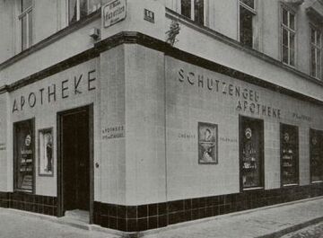 Favoritenstraße 11, Schutzengelapotheke, Portalgestaltung von <!--LINK'" 0:1-->, 1934