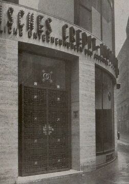 Bognergasse 4, Portal des Österreichischen Credit-Instituts, gestaltet von <!--LINK'" 0:0-->, 1936