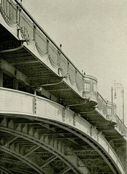 Detailansicht der Marienbrücke, um 1905