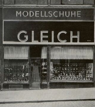 Rotenturmstraße 20: Portal des Schuhgeschäfts Gleich, 1935